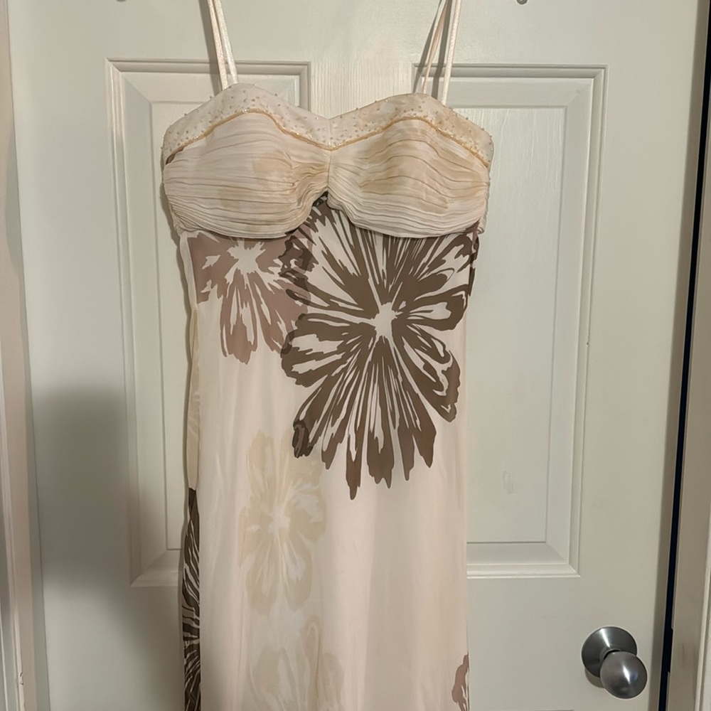 Strapless evening gown